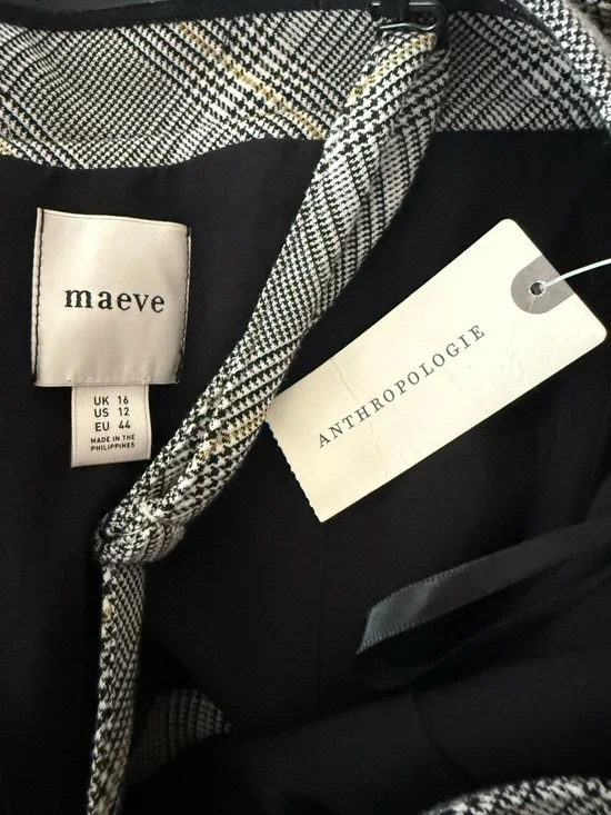 ANTHROPOLOGIE Maeve Strapless Plaid Romper Menswear NEW - Picture 8 of 10